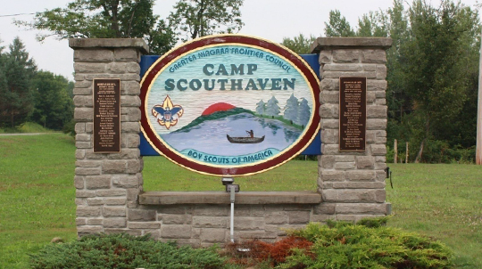Camp Scouthaven sign