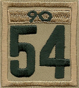 One-piece numerals with 90 year unit veteran bar