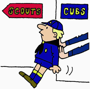 Cub Scout Pushing On
